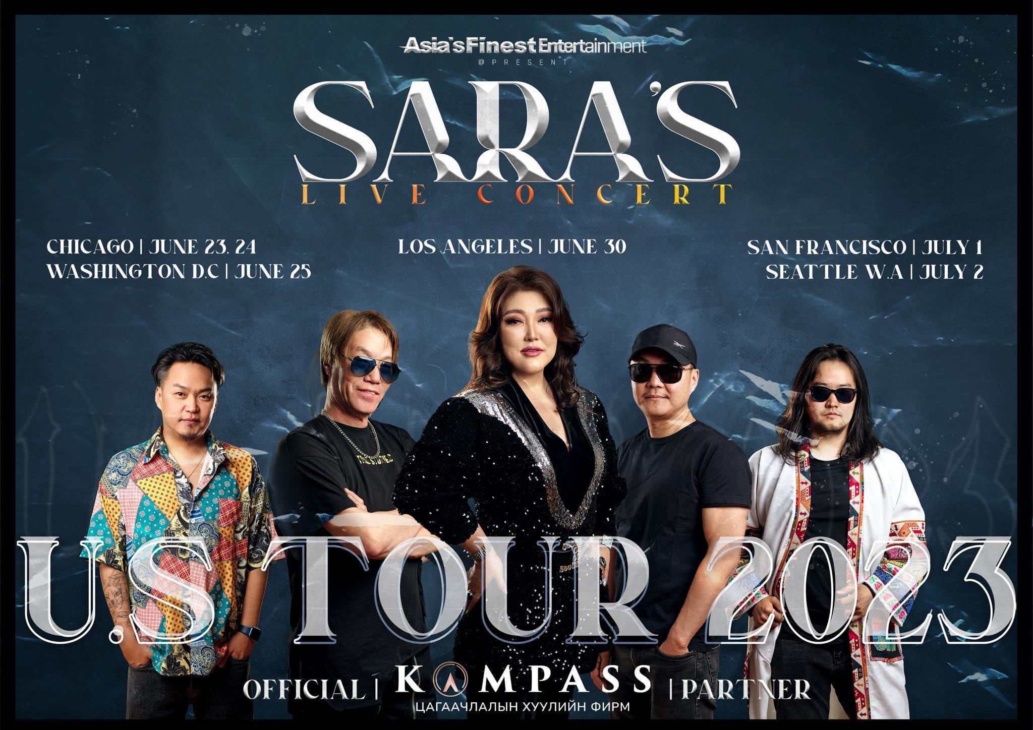 SARA’S LIVE CONCERT  USA TOUR 2023